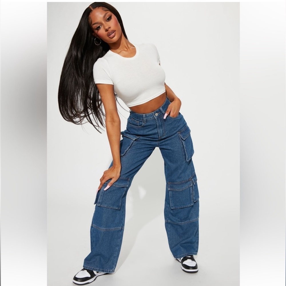 Fashion Nova | cargo jeans size 7
